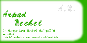 arpad mechel business card
